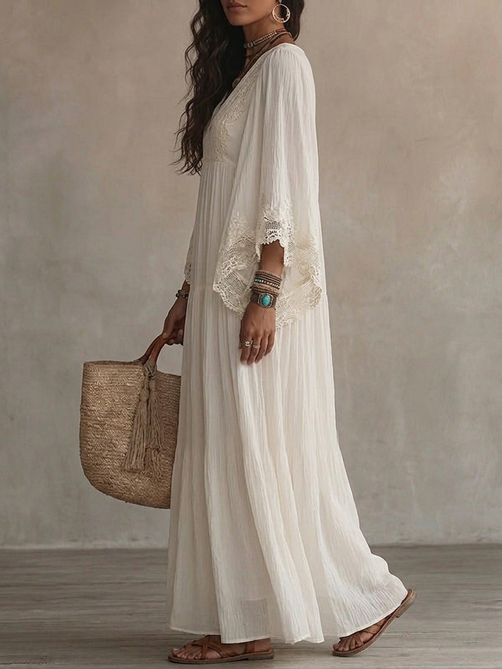 Adelaida | Vestido largo de gasa